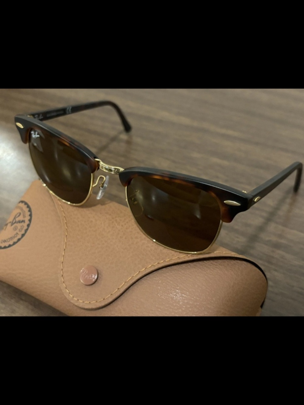 Custom Ray Ban 3016 Matte Havana Clubmaster - Picture 2 of 7